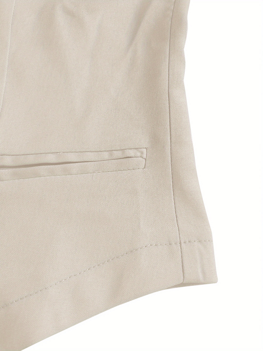 Spring-Summer Women's Solid Color Sleeveless Casual Elegant V-Neck Top and Pants Set, Outfit for Shopping