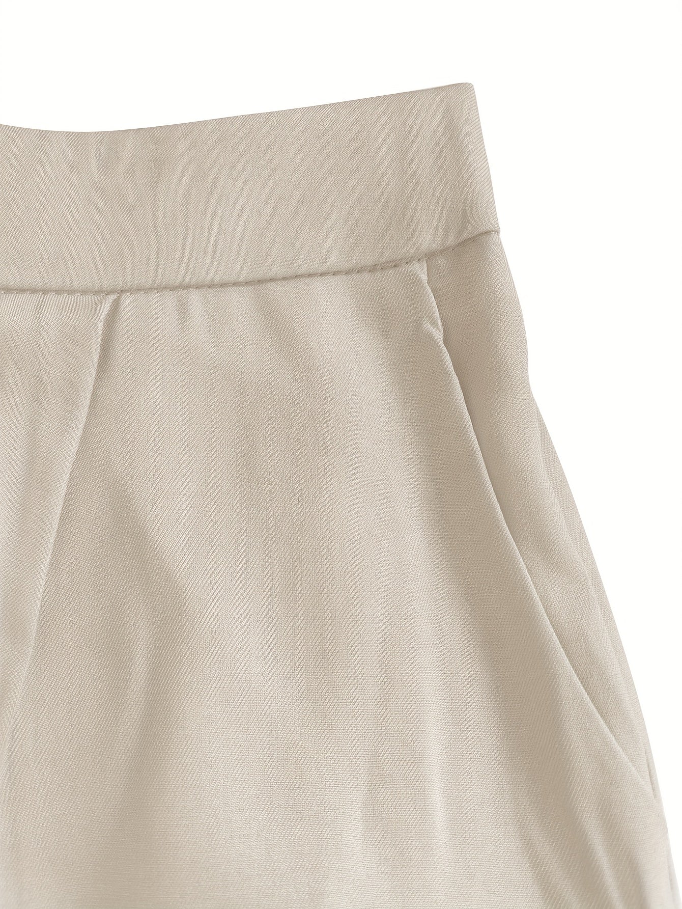 Spring-Summer Women's Solid Color Sleeveless Casual Elegant V-Neck Top and Pants Set, Outfit for Shopping