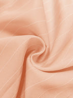 Autumn and Winter Women's Casual Elegant Striped Print V-Neck Sleeveless Vest, Suit Lapel Long-Sleeve Regular Fit Jacket and Pants Set, 3pcs Outfit for Office Commute, Business Trips, and Formal Occasions