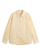 ZIQIAO Minimalist Style Loose Versatile Casual Shirt For Women 2025 Summer New Physical Sun Protection Vacation Top 25ZQ92169