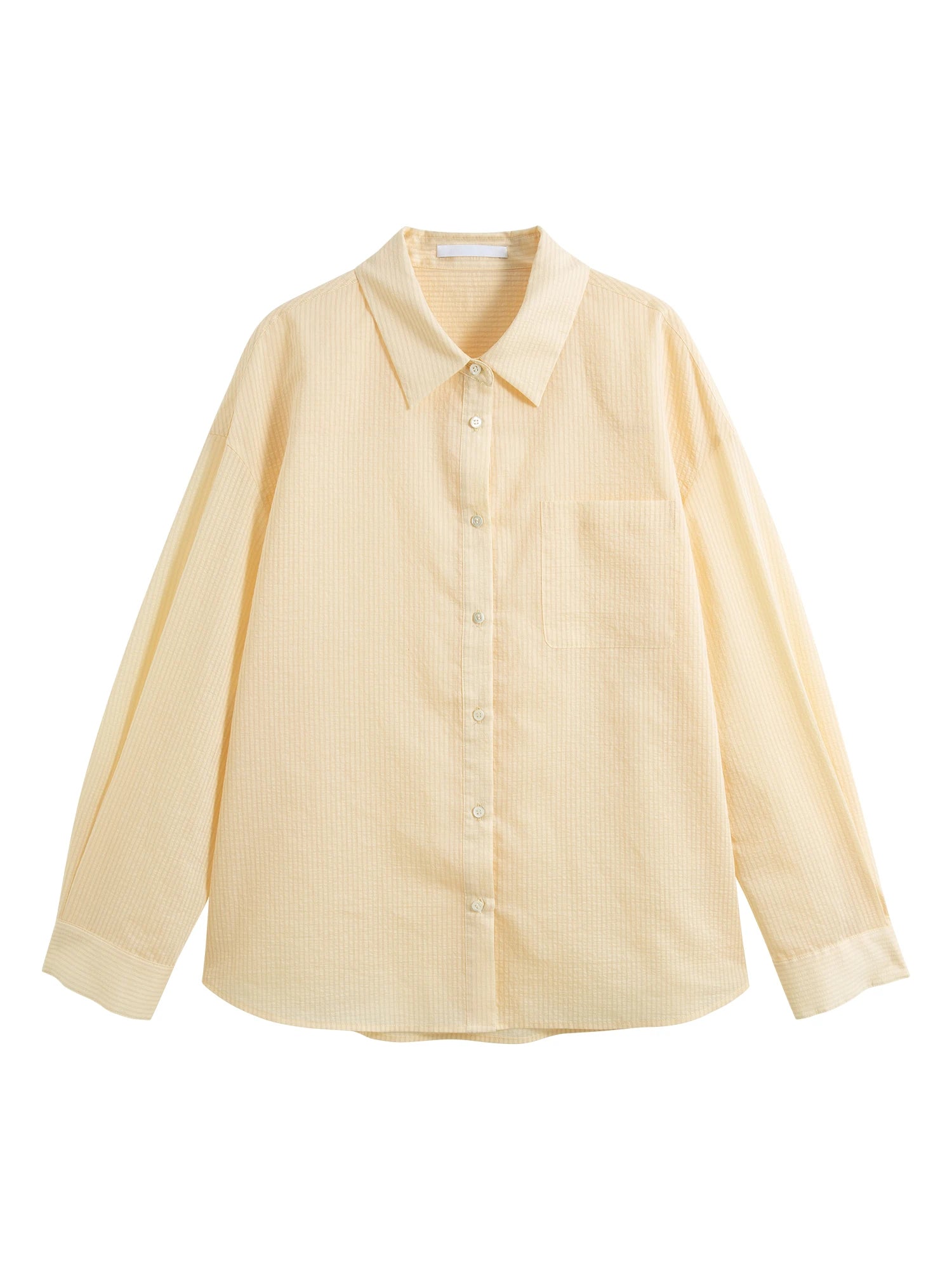 ZIQIAO Minimalist Style Loose Versatile Casual Shirt For Women 2025 Summer New Physical Sun Protection Vacation Top 25ZQ92169