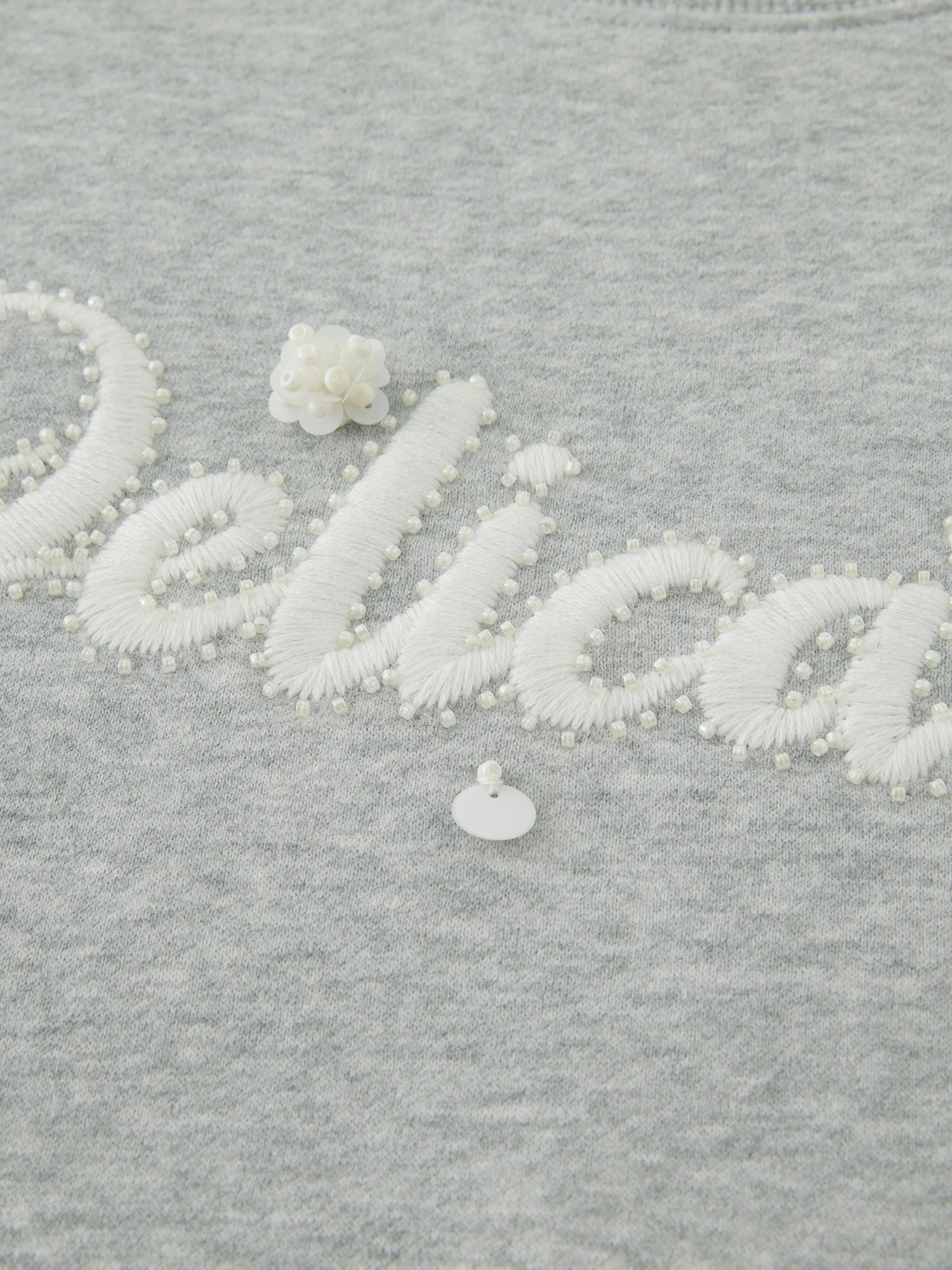 ZIQIAO Heating Pullover Letter Embroidered Thick Sweatshirt for Women 2025 Winter New Round Neck Drop Shoulder Top