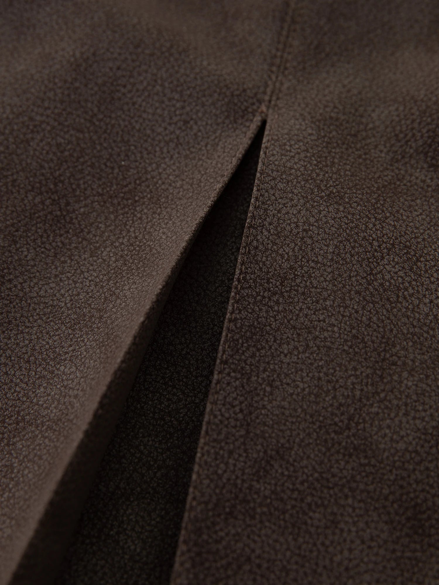 ZIQIAO 2025 Autumn Winter Women Retro Brown PU Leather Box Pleated Skirt - High Waist Midi Length A-Line Skirt for Casual