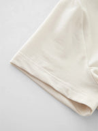 ZIQIAO 2025 Summer Women's Contour Stitch T-Shirt - Structured Round Neck Slim Fit Tee with Cool-Touch Yarn for Urban Explorer