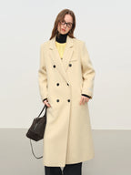 FSLE 【Premium Series】 Cashmere Overcoat 2025 Winter Women's Relaxed Luxury Tailored Coat Suit Collar Winter Wool Long Coat