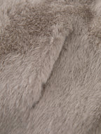 ZIQIAO Korean Style Stand-up Collar Faux Mink Coat for Women 2025 Winter New Style Faux Fur Warm Coat Soft Cozy Streetwear