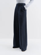 FSLE Commuter Style Starry Sky Wool Straight Wide-leg Pants Leisure Loose Vintage Simple Full-length Korean Style Ins