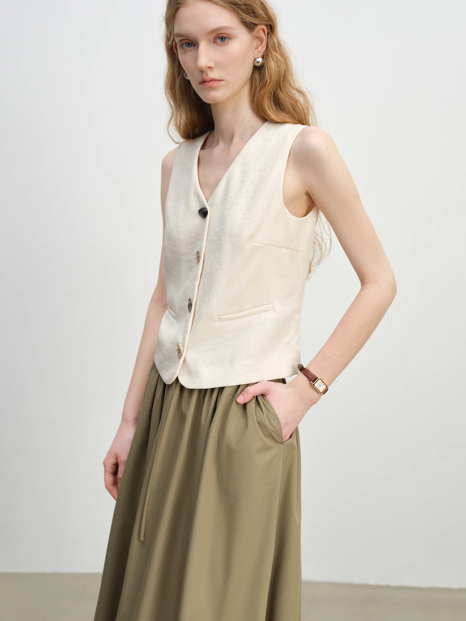 ZIQIAO Old Money Style Vest Wide-leg Pants Set Female 2025 Summer New Temperament High-end Two-piece Outfits 25ZQ92278+25ZQ92272