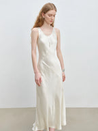 ZIQIAO Little Luxury Acetate Bias Cut Temperament Dress Women's Summer 2025 New Style 25ZQ91103