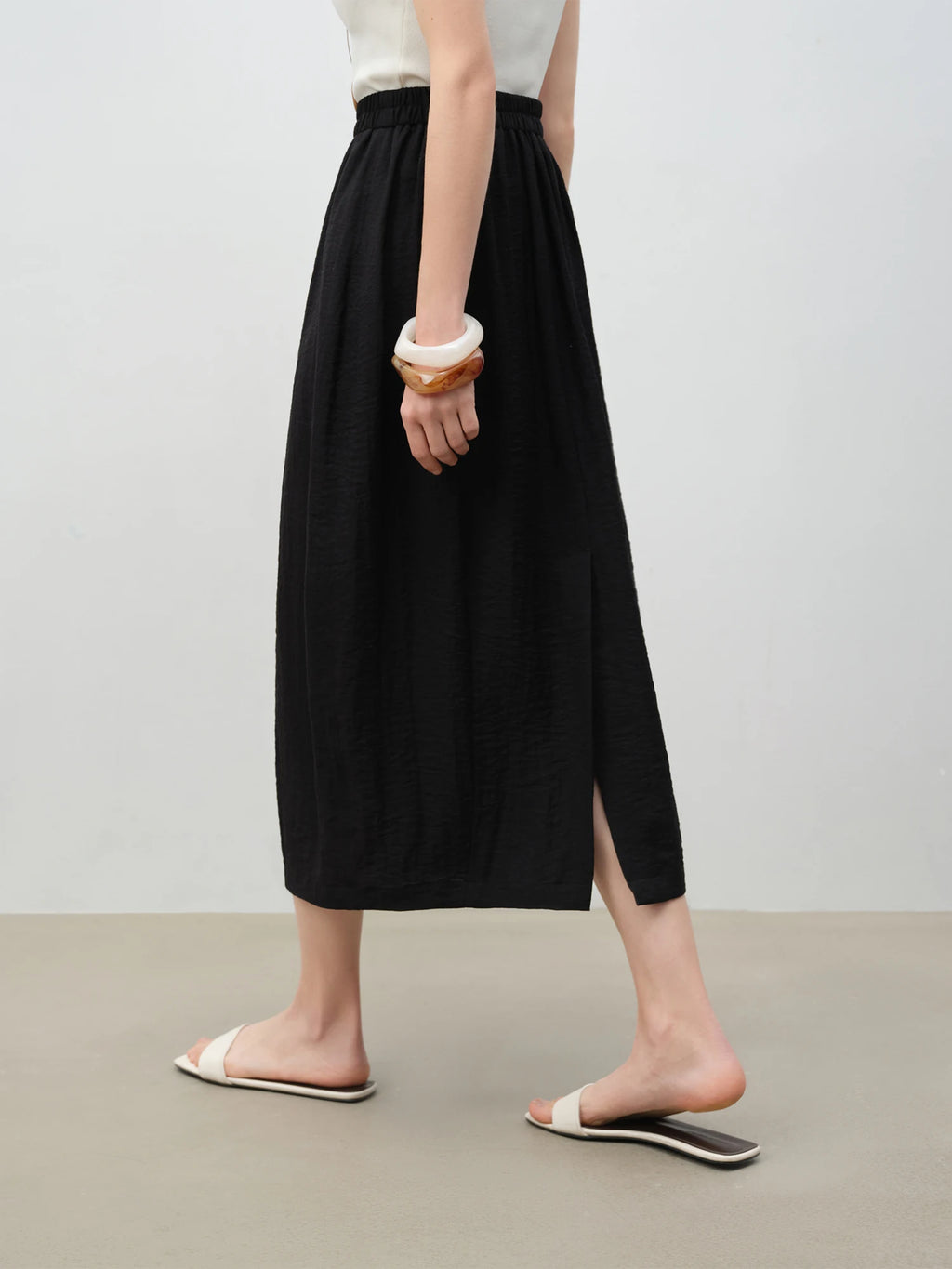 ZIQIAO 2025 Summer Petite Women Asian-Inspired Sleeveless Set - Flowy Blouson Skirt Tank Top Casual Outfit for Special Occasions