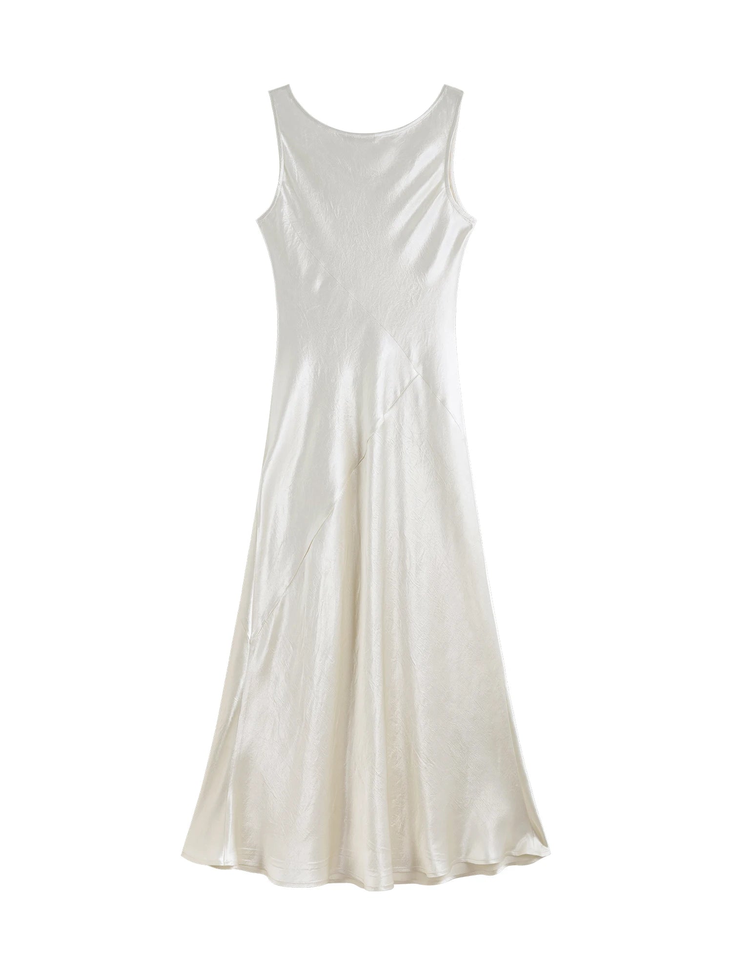 ZIQIAO Little Luxury Acetate Bias Cut Temperament Dress Women's Summer 2025 New Style 25ZQ91103