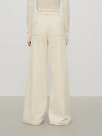 FSLE Vintage Relaxed Drape Straight Casual Tros Herringbone Fabric for Women Winter 2025 New Arrival Slimming Effect Pants