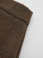 ZIQIAO 2025 Autumn Winter New Arrival Elegant 3D-Seamed Wool Draping Flared Umbrella-Style Skirt Stylish Half-Length Slim Skirts