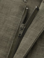 ZIQIAO 2025 Summer Women's Linen A-Line Midi Skirt - Triple Vent Hem & Breathable Styling Casual Loose Skirts 25ZQ92182