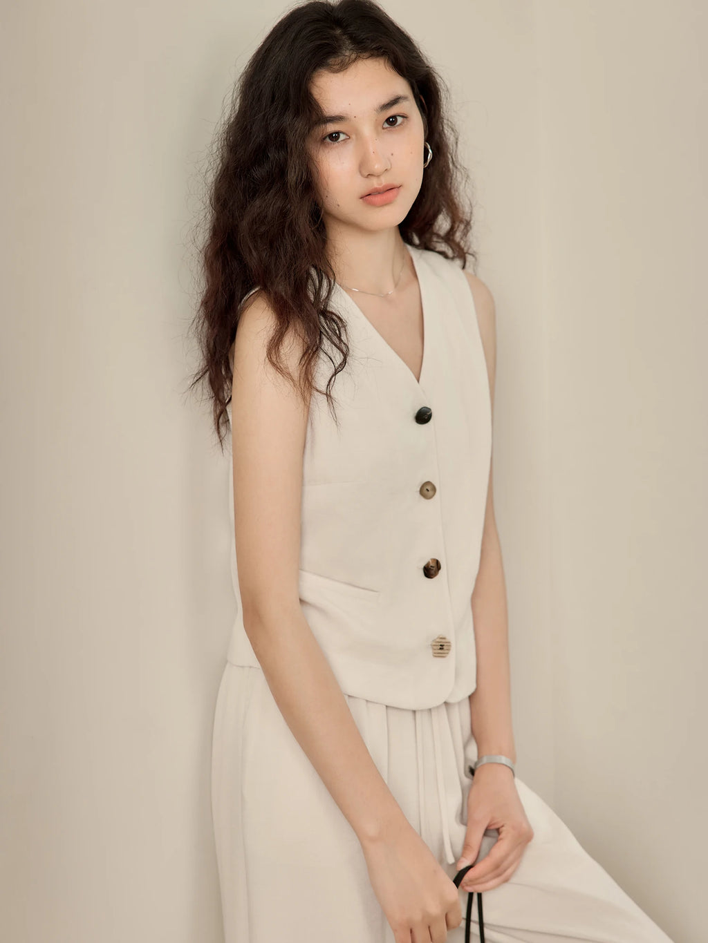 ZIQIAO Old Money Style Vest Wide-leg Pants Set Female 2025 Summer New Temperament High-end Two-piece Outfits 25ZQ92278+25ZQ92272