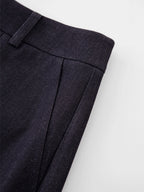 ZIQIAO 2025 Summer Women's Wide-Leg Textured Pants - Fluid Drape & Floor-Length Slimming Silhouette 25ZQ92271