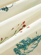 FSLE 2025 Summer Pleated Skirt Women's Printed Flared Midi Skirt Trendy Y2K Casual High Waist A-Line Skirt 25FS12786