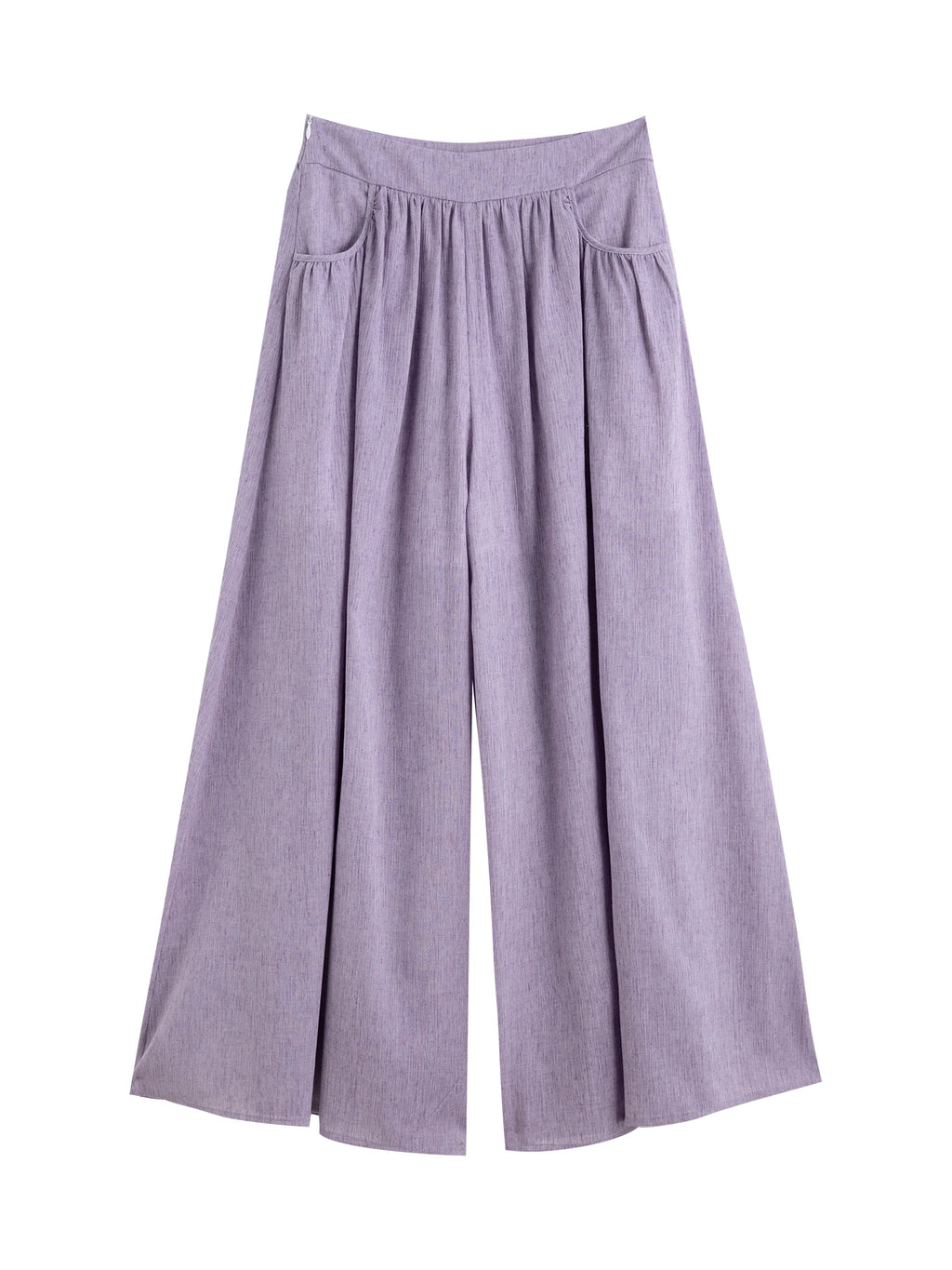 ZIQIAO 2025 Summer Women's Sleeveless Linen Set - Breathable Wide-Leg Styling & Relaxed Elegance Women Pants Set 25ZQ92104