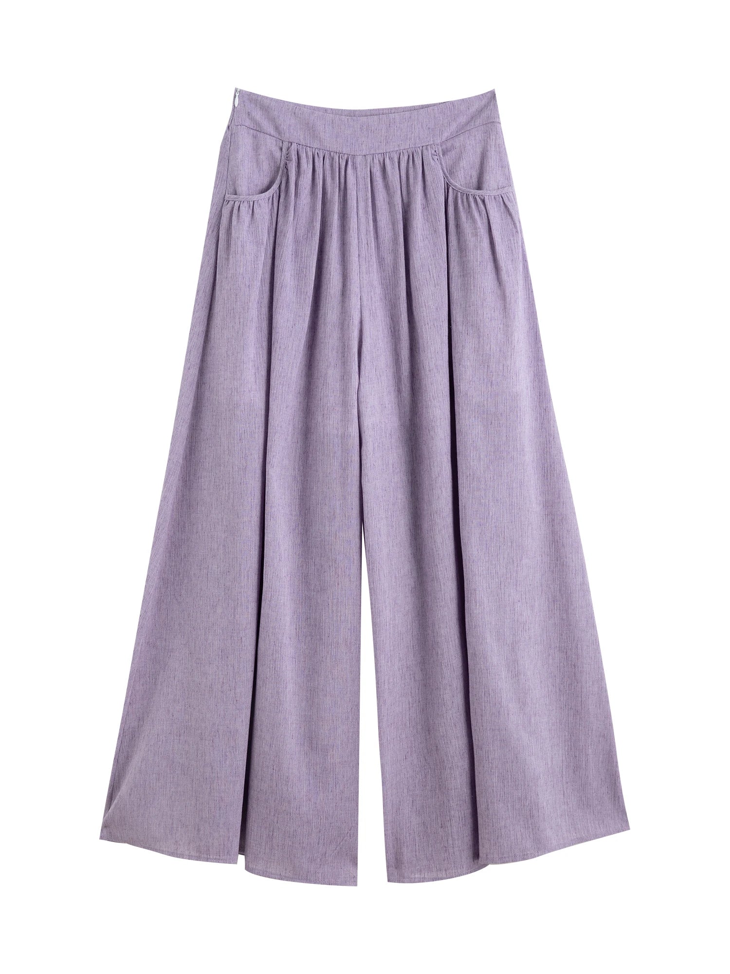 ZIQIAO 2025 Summer Women's Sleeveless Linen Set - Breathable Wide-Leg Styling & Relaxed Elegance Women Pants Set 25ZQ92104