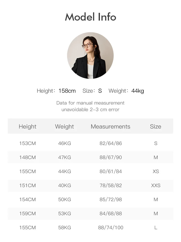 ZIQIAO Office Lady Suit Jacket For Women Niche 2023 Autumn New High-End Suit Black Women Casual Loose Coats Solid