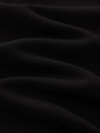 ZIQIAO Autumn Winter 2025 Women's Waist-Defined Maxi Dress - Classic Black Timeless Silhouette Flattering Fit Office Elegant