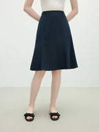 FSLE White Mermaid A-Line Skirt 2025 Summer High-Waisted Office Evening Chiffon Tailored Elegance Casual Loose Skirts 25FS12166