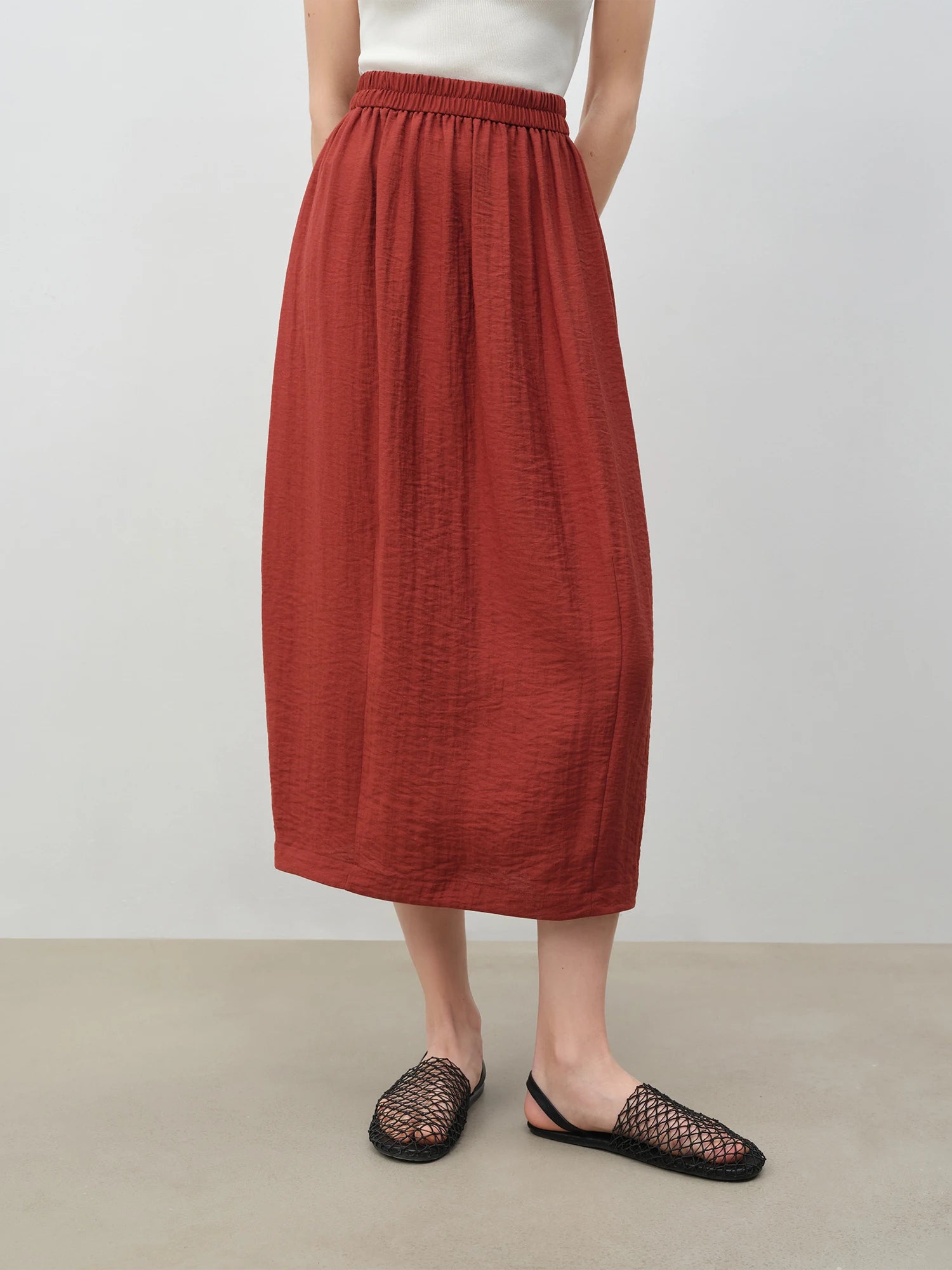 ZIQIAO 2025 Summer Petite Women Asian-Inspired Sleeveless Set - Flowy Blouson Skirt Tank Top Casual Outfit for Special Occasions