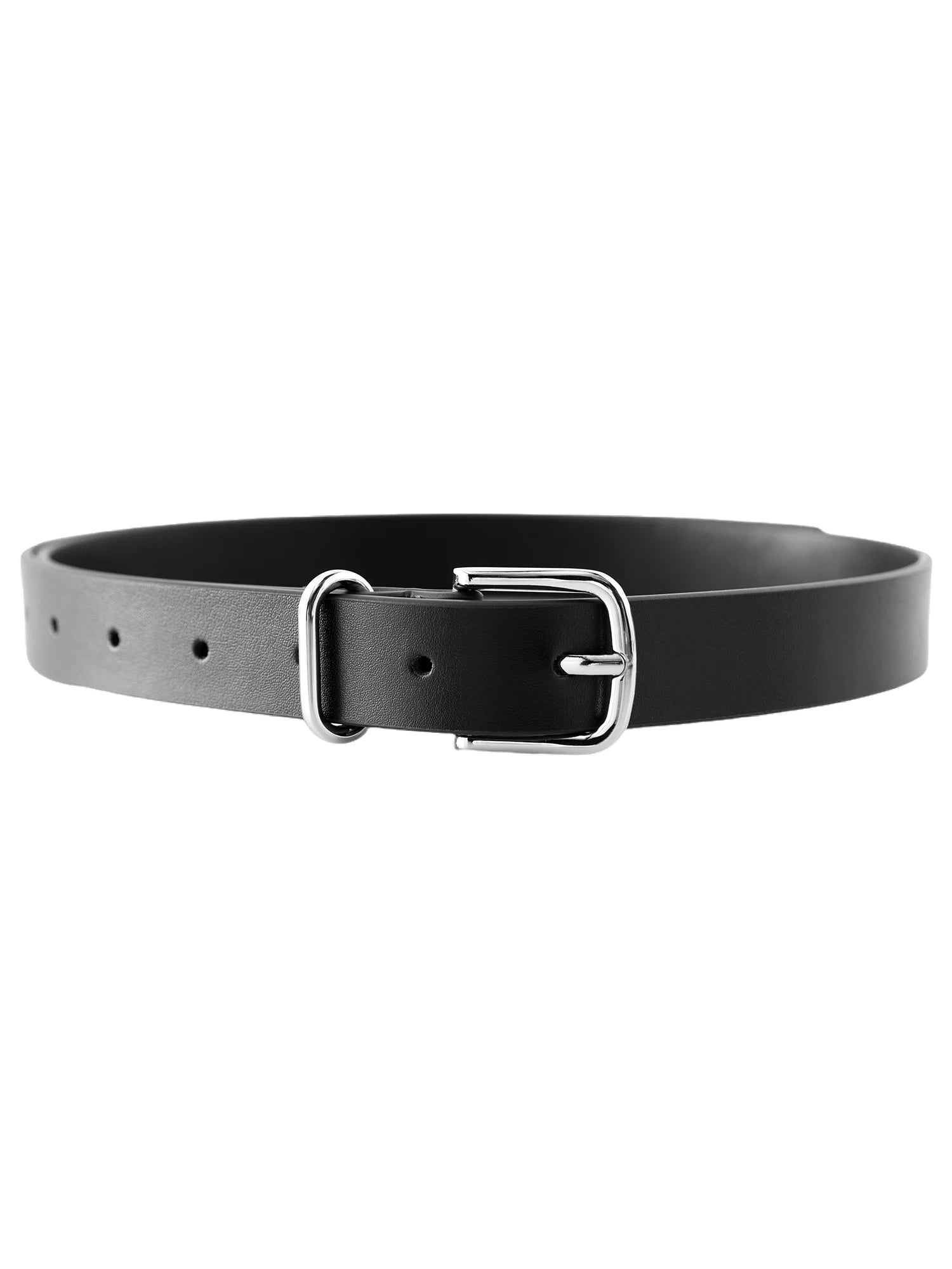 ZIQIAO Black Modern Commuting Simple Matching Genuine Leather Belt Female 2025 New Temperament Leather Belt