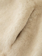 ZIQIA 2025 Winter Women Short Faux Fur Coat with Toggle Buttons - Eco-Friendly Integrated Fur Leather Look New Arrival Outerwear