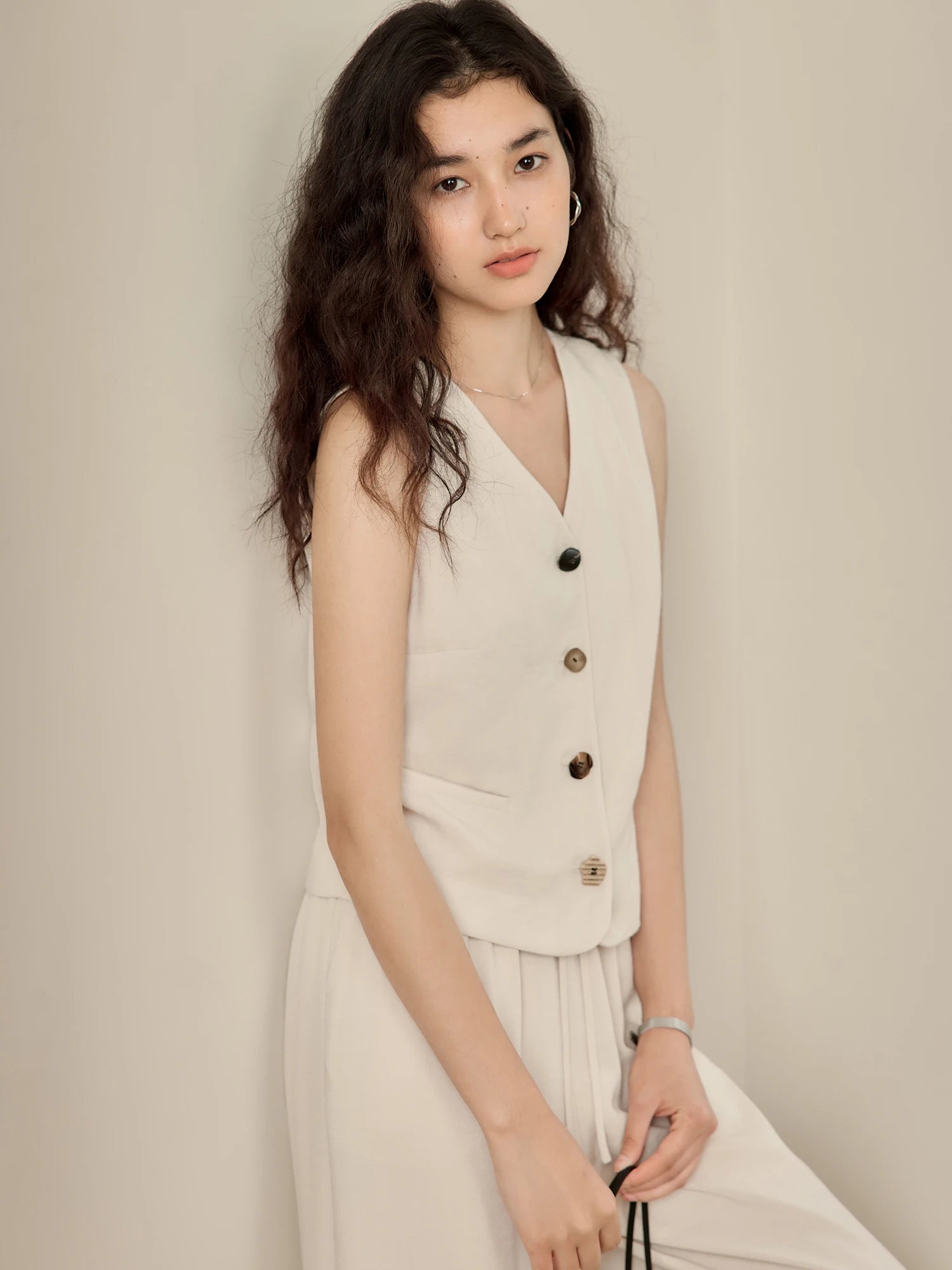 ZIQIAO Old Money Style Vest Wide-leg Pants Set Female 2025 Summer New Temperament High-end Two-piece Outfits 25ZQ92278+25ZQ92272