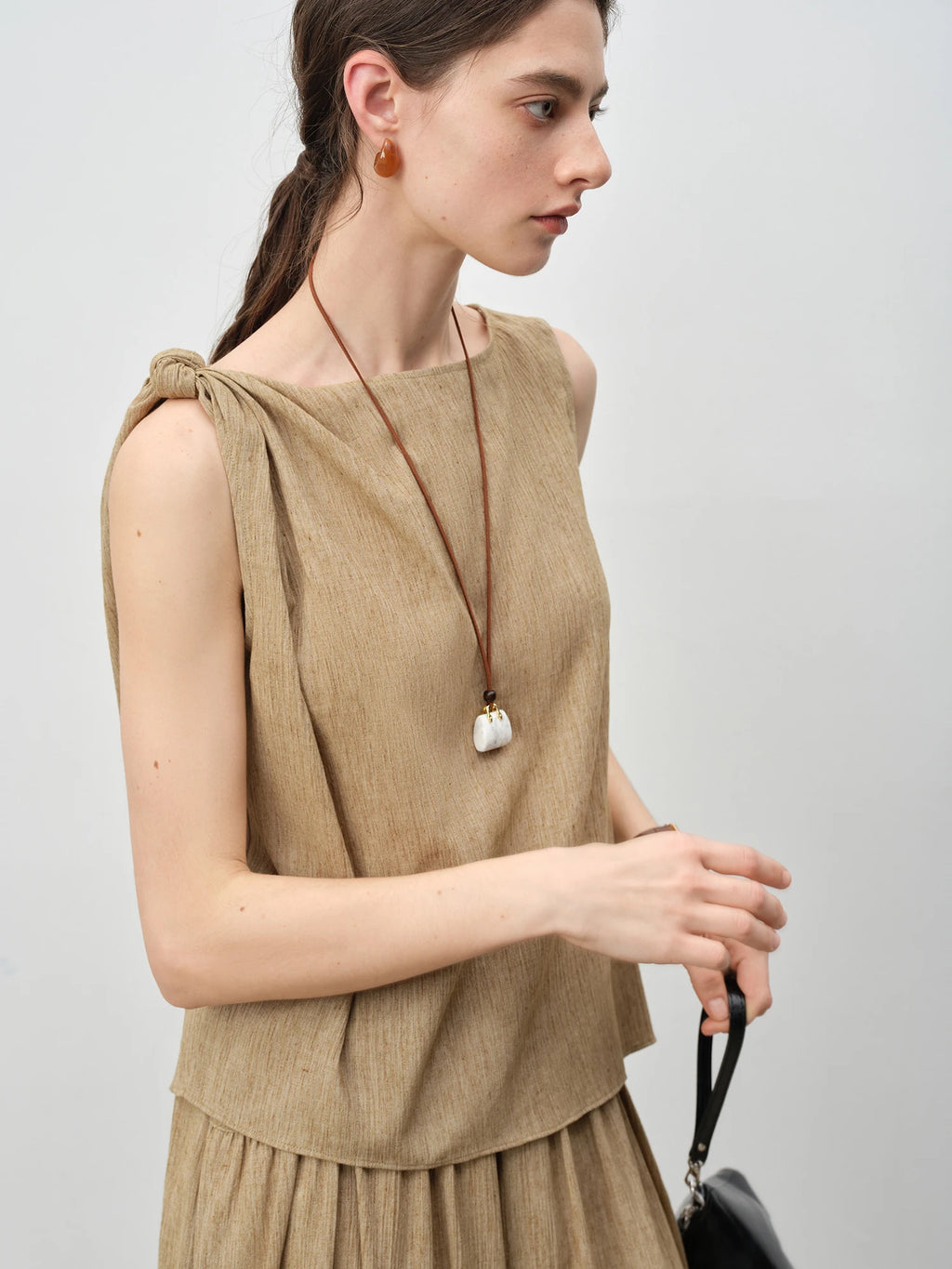 ZIQIAO 2025 Summer Women's Sleeveless Linen Set - Breathable Wide-Leg Styling & Relaxed Elegance Women Pants Set 25ZQ92104