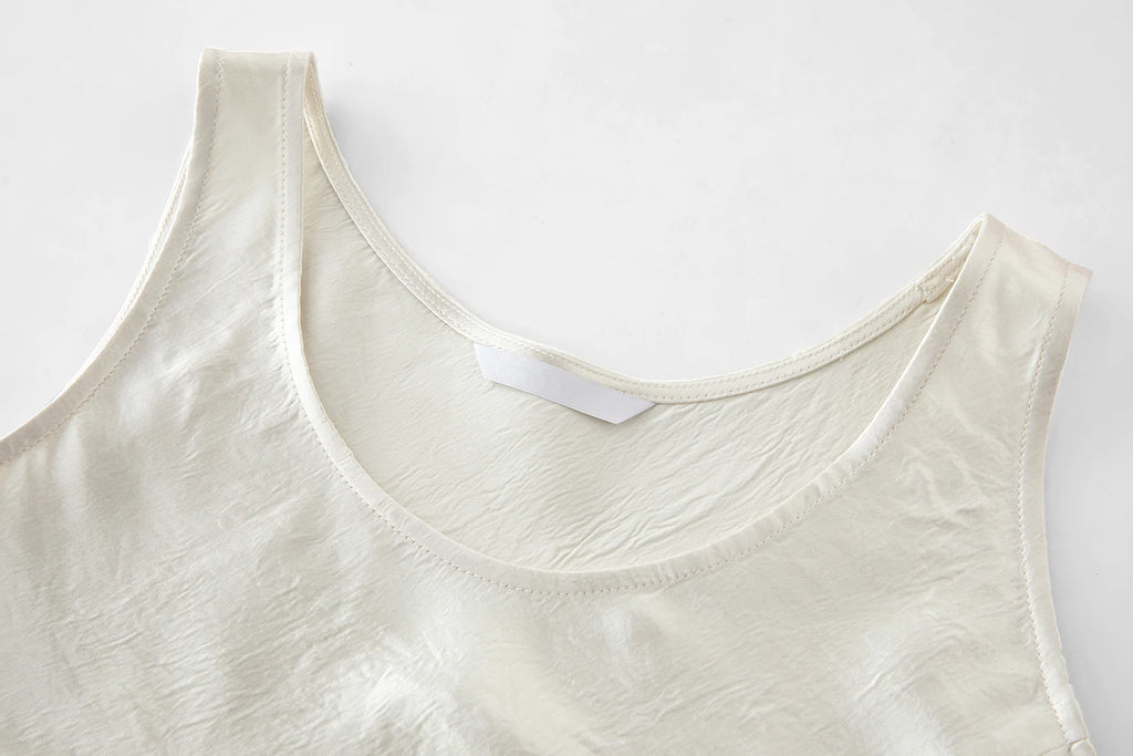 ZIQIAO Little Luxury Acetate Bias Cut Temperament Dress Women's Summer 2025 New Style 25ZQ91103