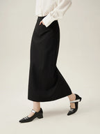 FSLE Commuter Style Straight High Waist Skirt for Women Spring 2024 New Style Slimming Long Skirt Female 24FS11059