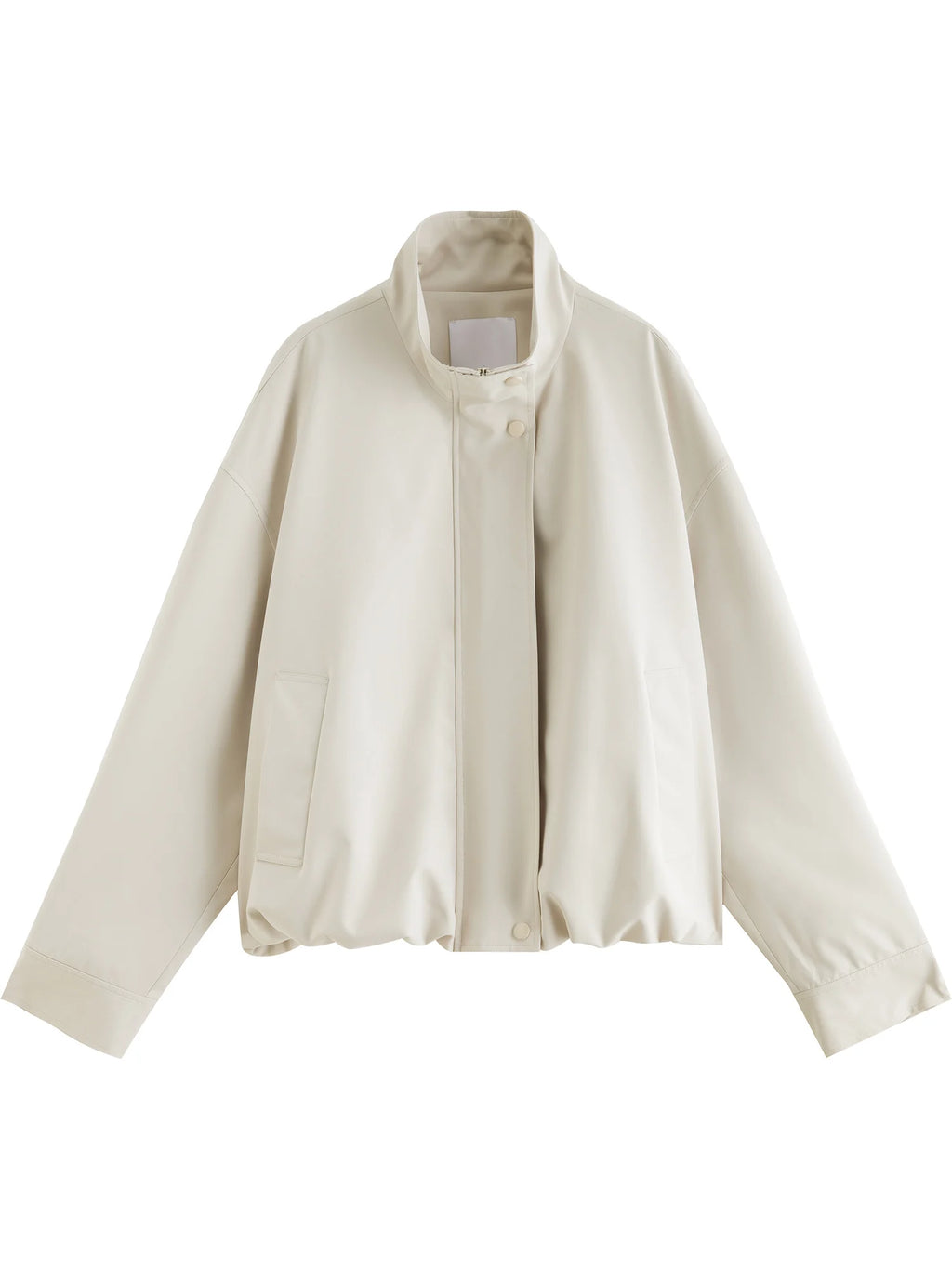 ZIQIAO Autumn 2025 Women's Cropped Stand Collar Jacket - Relaxed Fit Casual Short Outerwear Lightweight Layering Basic Top