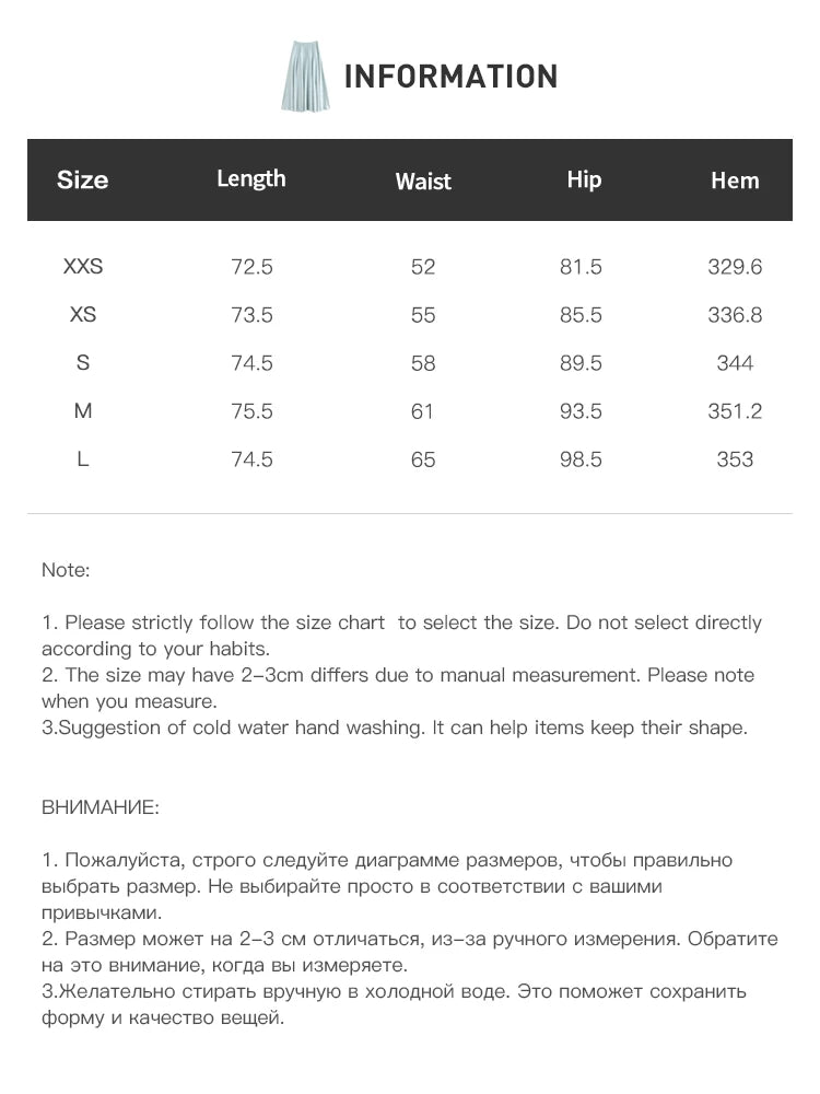 ZIQIAO Autumn 2025 Long Sleeve Set - Blue Soft Tone Matching Top & Skirt Long Length Women Casual Outfit