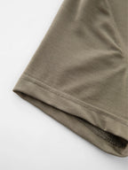 ZIQIAO 2025 Summer Women's Contour Stitch T-Shirt - Structured Round Neck Slim Fit Tee with Cool-Touch Yarn for Urban Explorer