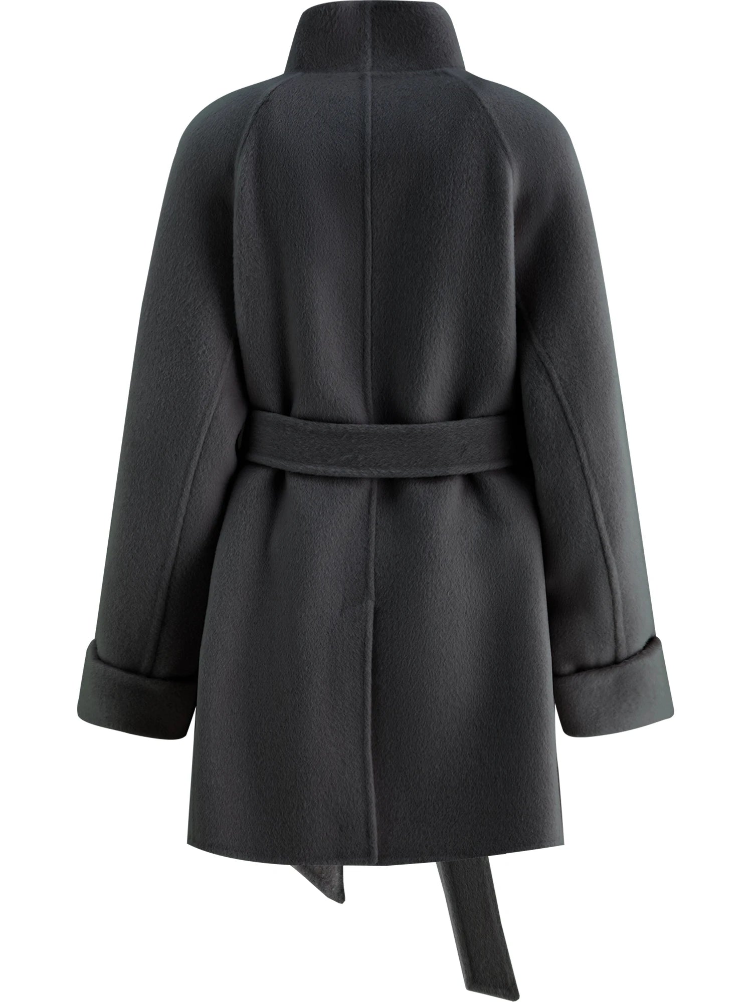 ZIQIAO 2025 New Arrival Chic Double Sided Camel Wool Blend Coat Elegant Short Jacket with College-Inspired Design Autumn Winter