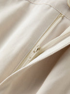 FSLE Extra Long Cotton Straight Skirt for Women Commuting 2025 Autumn and Winter New Style with Belt