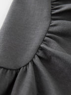 ZIQIAO 2025 SS Petite Women Slim Fit Waist-Cinching Knit Dress - Stretchy Bodycon Midi Dress Round Neck Casual Minimalist