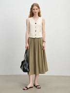 ZIQIAO Old Money Style Vest Wide-leg Pants Set Female 2025 Summer New Temperament High-end Two-piece Outfits 25ZQ92278+25ZQ92272