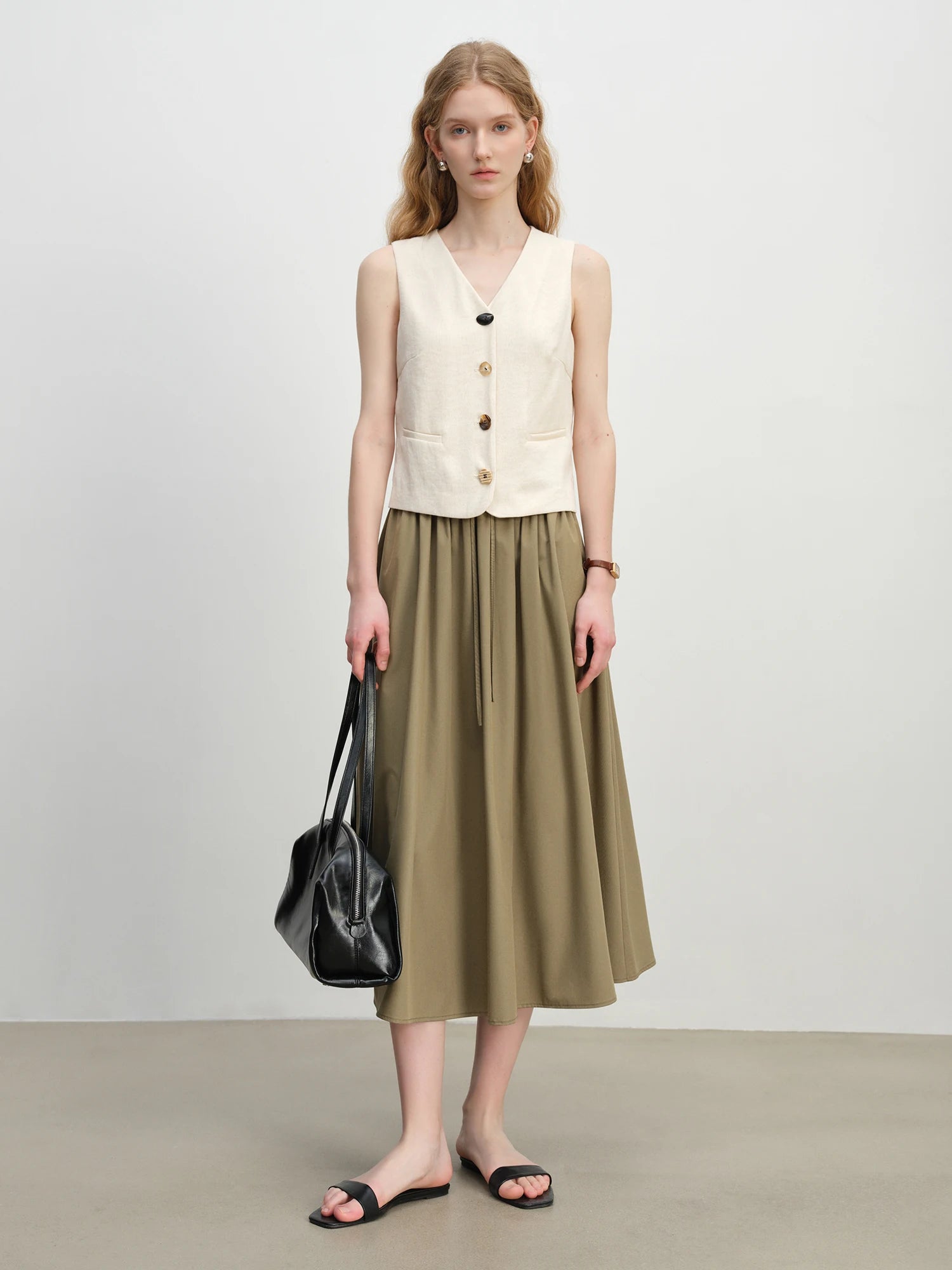 ZIQIAO Old Money Style Vest Wide-leg Pants Set Female 2025 Summer New Temperament High-end Two-piece Outfits 25ZQ92278+25ZQ92272