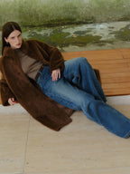 ZIQIAO Korean Style Stand-up Collar Faux Mink Coat for Women 2025 Winter New Style Faux Fur Warm Coat Soft Cozy Streetwear