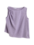 ZIQIAO 2025 Summer Women's Sleeveless Linen Set - Breathable Wide-Leg Styling & Relaxed Elegance Women Pants Set 25ZQ92104