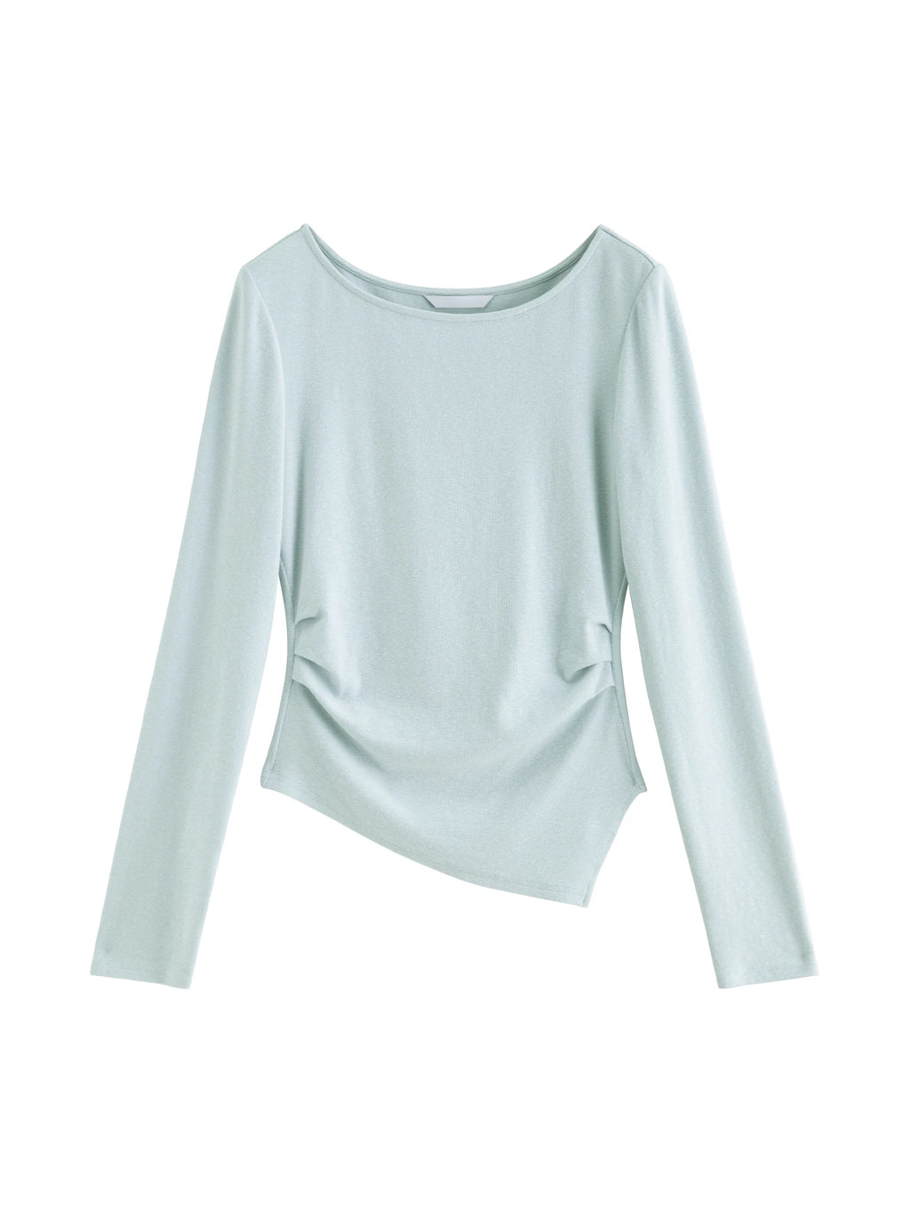 ZIQIAO Autumn 2025 Long Sleeve Set - Blue Soft Tone Matching Top & Skirt Long Length Women Casual Outfit