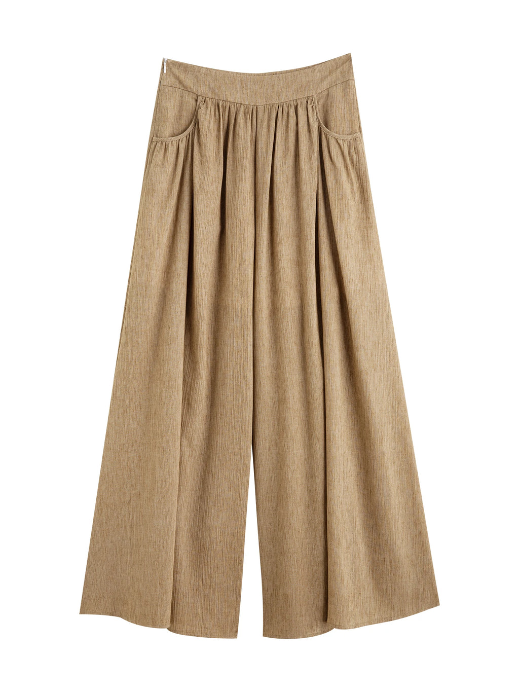 ZIQIAO 2025 Summer Women's Sleeveless Linen Set - Breathable Wide-Leg Styling & Relaxed Elegance Women Pants Set 25ZQ92104