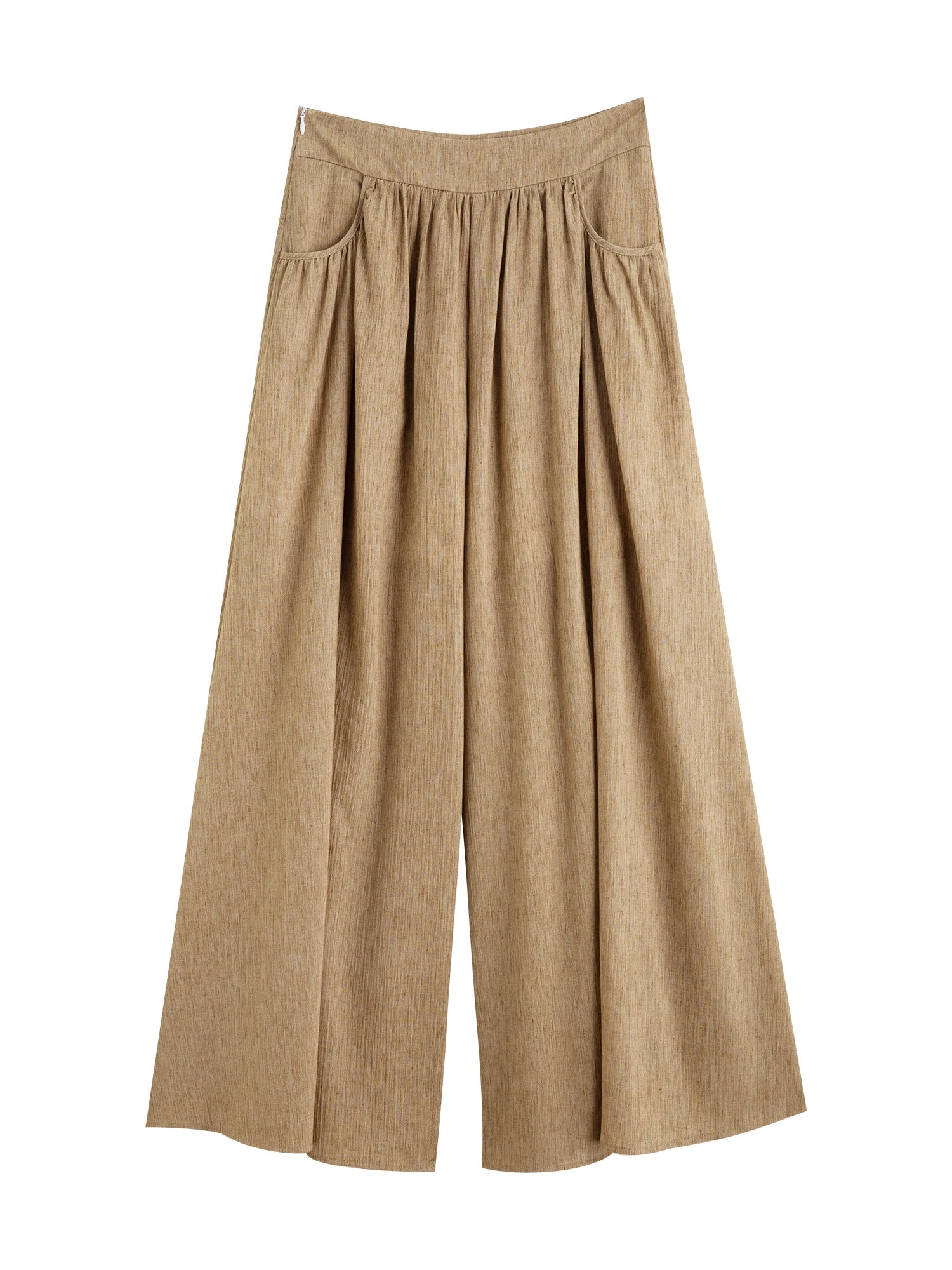 ZIQIAO 2025 Summer Women's Sleeveless Linen Set - Breathable Wide-Leg Styling & Relaxed Elegance Women Pants Set 25ZQ92104