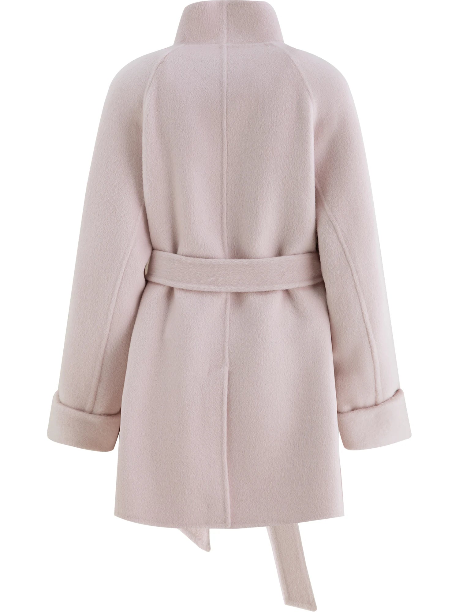 ZIQIAO 2025 New Arrival Chic Double Sided Camel Wool Blend Coat Elegant Short Jacket with College-Inspired Design Autumn Winter