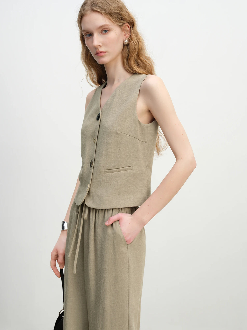 ZIQIAO Old Money Style Vest Wide-leg Pants Set Female 2025 Summer New Temperament High-end Two-piece Outfits 25ZQ92278+25ZQ92272