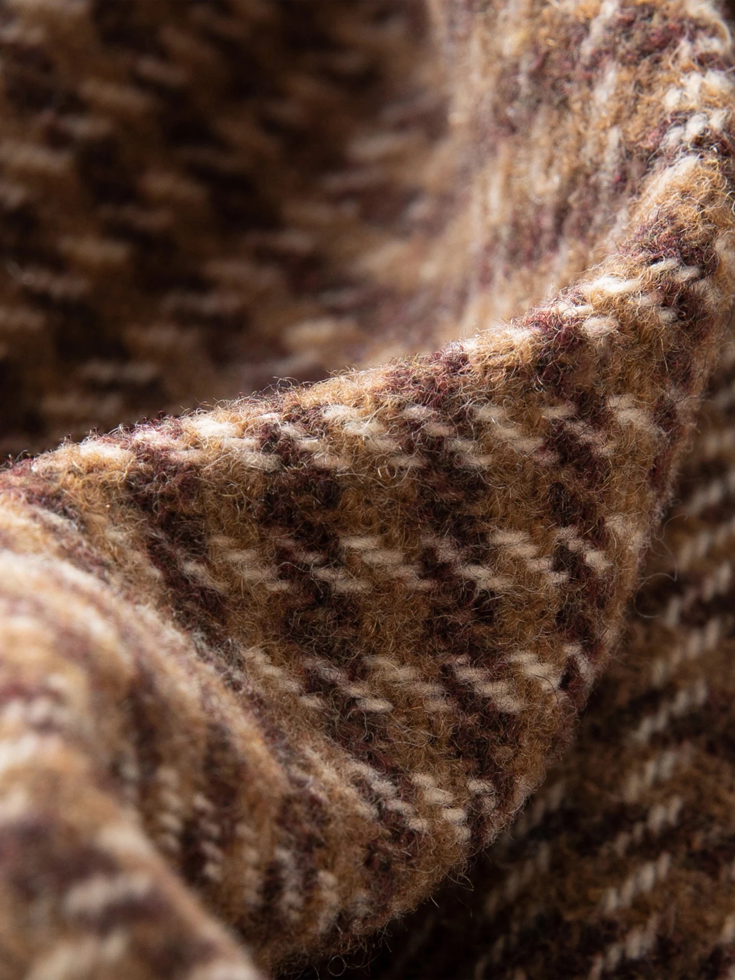 FSLE 2025 Winter Women's Color Block Houndstooth Short Jacket - Lapel Collar Raglan Sleeve Crop Outerwear for Casual Style