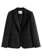 ZIQIAO Office Lady Suit Jacket For Women Niche 2023 Autumn New High-End Suit Black Women Casual Loose Coats Solid
